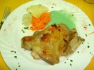 Plaza ViejaのRestaurant Santo Angel　鶏のグリル、ミントレモンソース