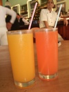 オレンジジュースとミックスジュース