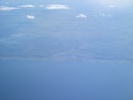 飛行機から Jibacoa 方面が見えた