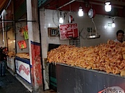 Mercado San Juan 近くの鶏屋街