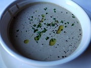 Telluride: La MarmotteのAnasaz beansとポルチーニのスープ